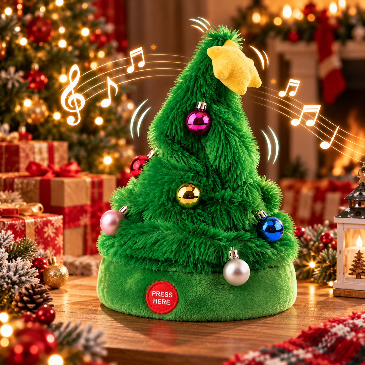Musical Dancing Santa Hat with Christmas Songs Funny Moving Christmas Hat for Adults and Kids