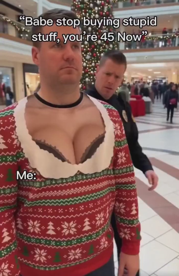 Funny Sexy Body Ugly Christmas Sweatshirt – Novelty Christmas Party Pullover, Hilarious Holiday Gift for Men & Women